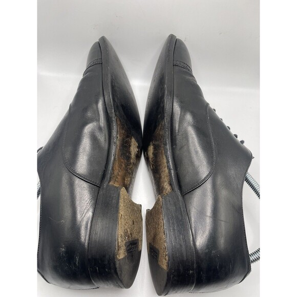 Salvatore Ferragamo Black Leather Lace Up Oxford Dress Shoes Size 8.5 3E